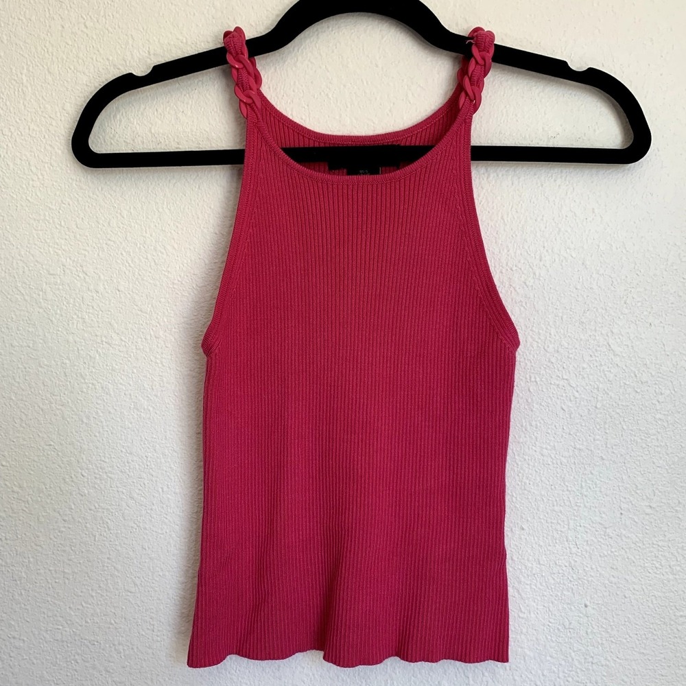 House of Harlow 1960 Ribbed Midi Skirt Set in Hot Pink Sz S Matching - Picture 2 of 9